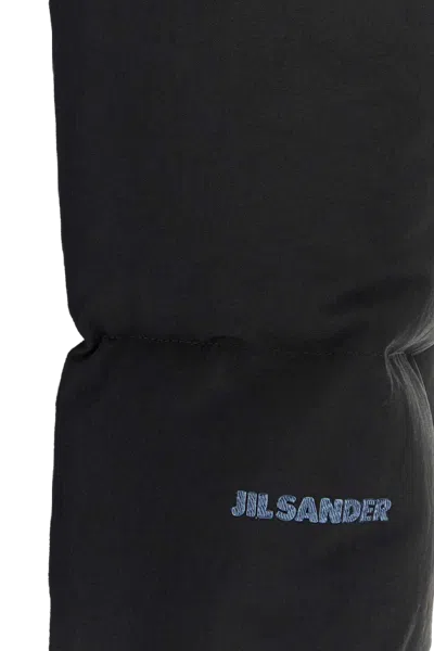 Jil Sander Midnight Blue Nylon-blend Down Jacket In Black