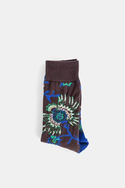 Sacai Floral-patterned Socks In Multi