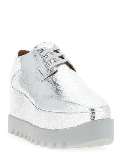 Stella Mccartney Metallic Eva Platform Flat In Silver
