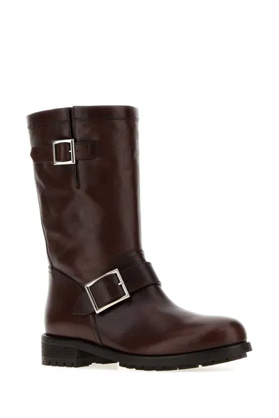 Jimmy Choo Bikermid Boot In Brown