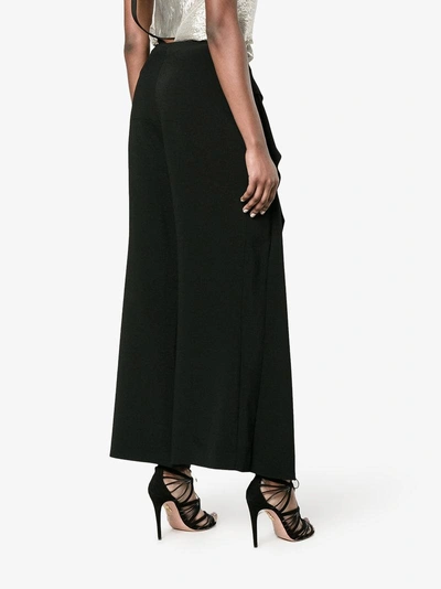 Shop Roland Mouret Cropped Wide Leg Trousers