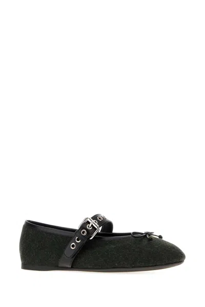 Miu Miu Flat In Green
