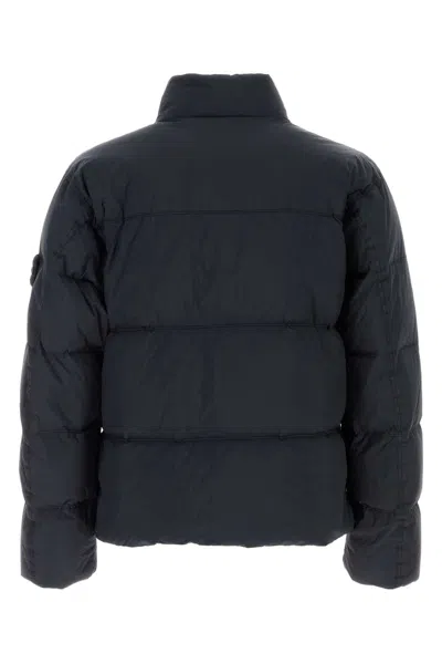 Stone Island Quilted Down Down Jacket In Blue