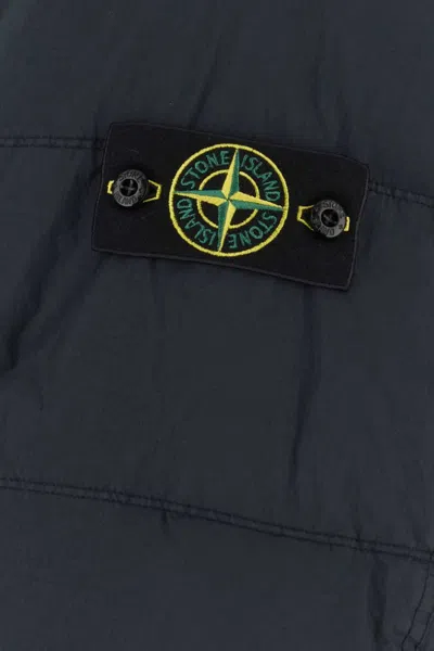 Stone Island Quilted Down Down Jacket In Blue