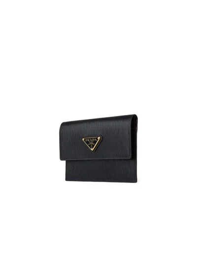 Prada Saffiano Leather Wallet In Black