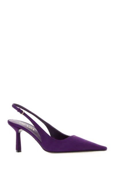 Prada Slingback Heel In Purple