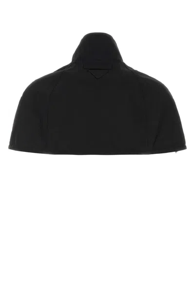 Prada Nylon Cape In Black