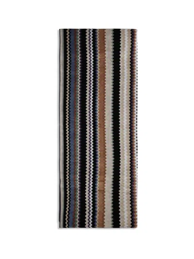 Missoni Zigzag Patterned Cotton Towel In Multi