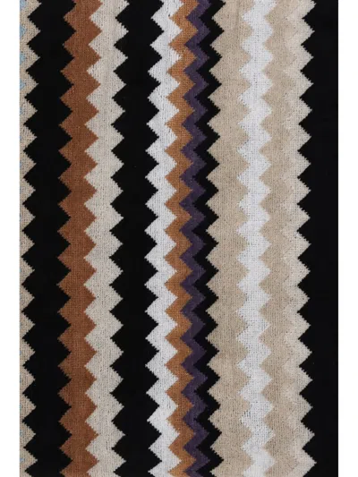 Missoni Zigzag Patterned Cotton Towel In Multi