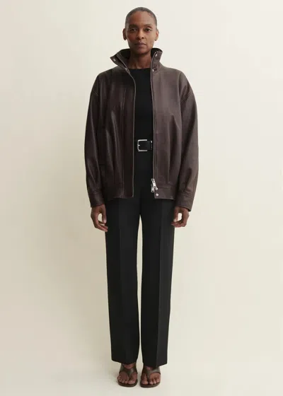 Arma Paula Vegetal Leather Jacket In Brown