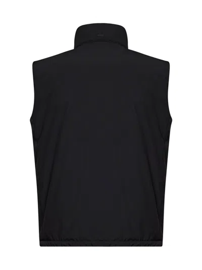 Herno Padded 2-layer Windstopper Vest In Black