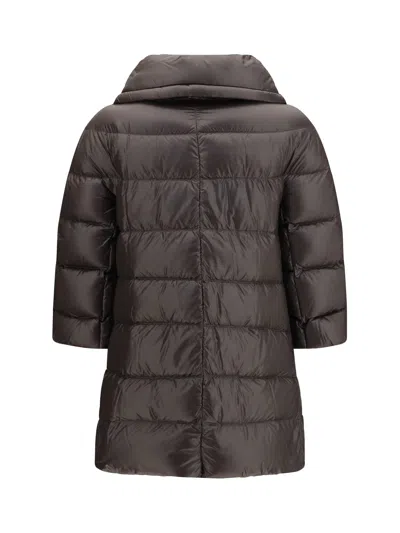 Herno Quilted Midi Down Down Jacket In Gray
