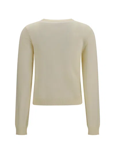 Ganni Diamond-pattern Cotton Cardigan In Neutral