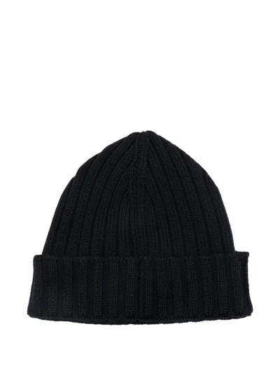 C.p. Company C.p.company Logo-patch Beanie Hat In Black