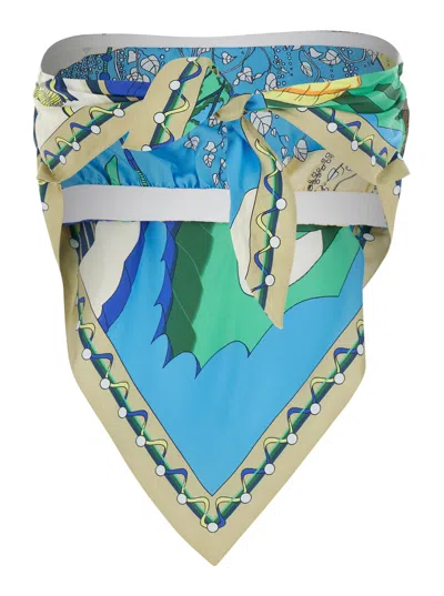 Tory Burch Silk Scarf-print Blouse In Multi