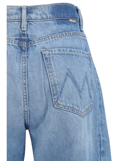 Mother High-rise Wide-leg Jeans In Blue
