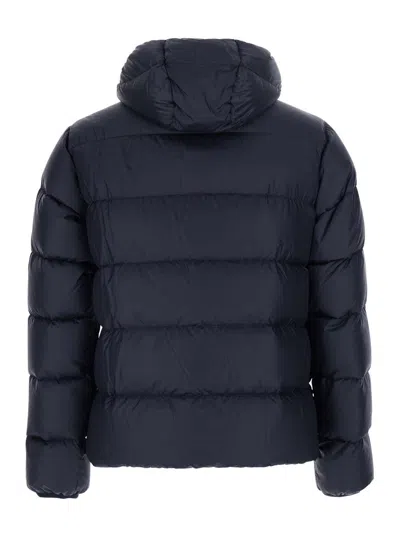 Aspesi Quilted Technical Fabric Down Jacket In Blue