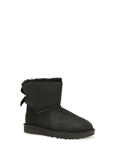 Ugg Mini Bailey Bow Ii Ankle Boots In Black