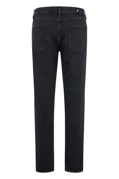 Stone Island J100007 Stretch Black Denim-rinsed Jeans In Black