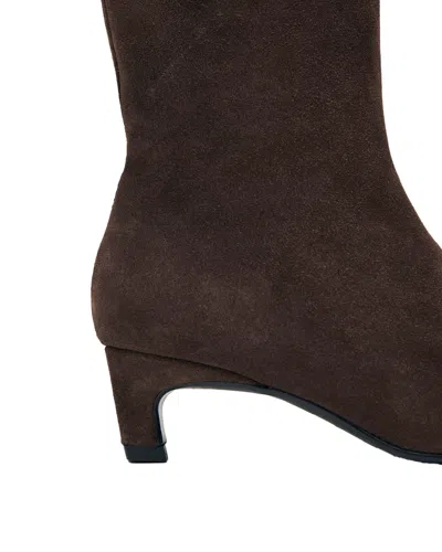 Alohas Ambar Rift Pointed Toe Kitten Heel Suede Boots In Multi