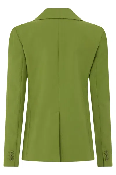 Weekend Max Mara Single-breasted Virgin Wool Blazer In Green