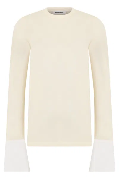 Darkpark Nylon With Wide Cuffs Blouse In Neutral