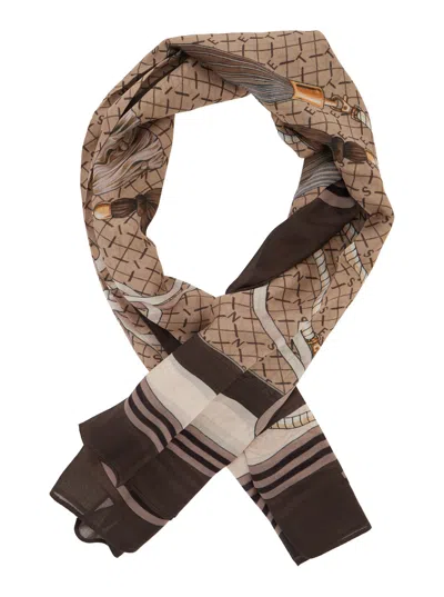 Twinset Modal Tech Scarf In Brown