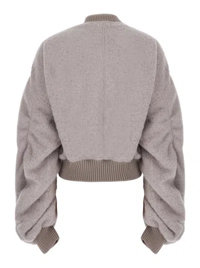 Rick Owens Bomber Jacket In Gray