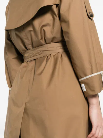 Max Mara Studio Trench Coat In Brown