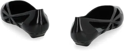 Prada Pointed-toe Calf Leather Flat In Black