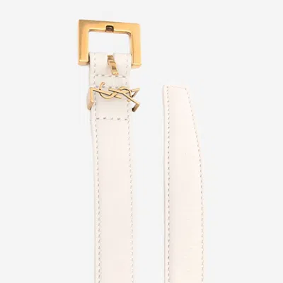 Saint Laurent Belt In White