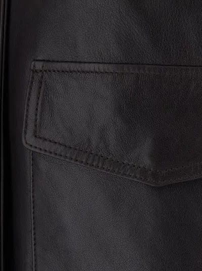 Arma Flap-pocket Leather Jacket In Black