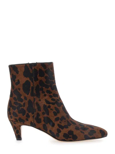 Twinset Leopard-print Polyurethane Boot In Animal Print