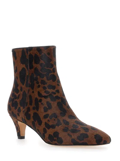 Twinset Leopard-print Polyurethane Boot In Animal Print