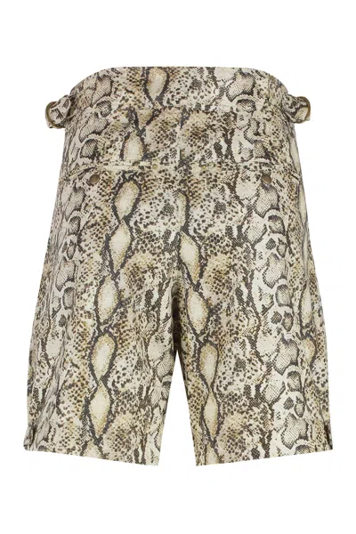 Isabel Marant Felize Printed Bermuda Shorts In Animal Print