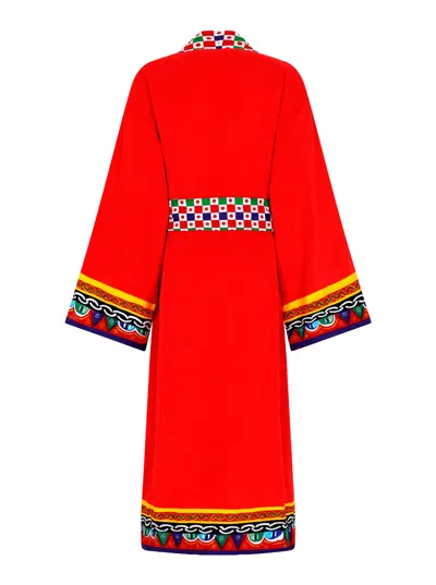 Dolce & Gabbana Casa Bathrobe In Multi