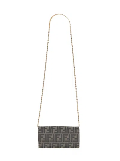 Fendi Continental Wallet In Brown