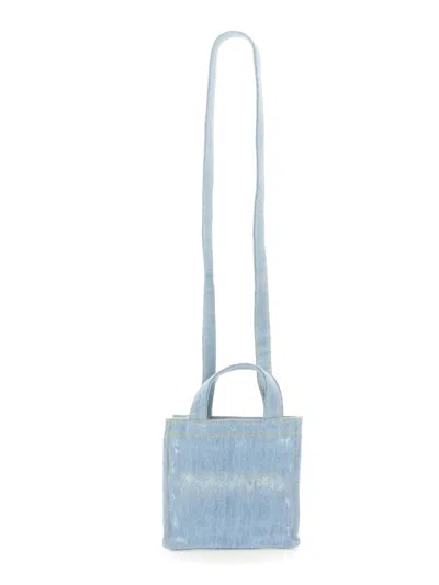 Acne Studios Denim Shoulder Bag In Blue