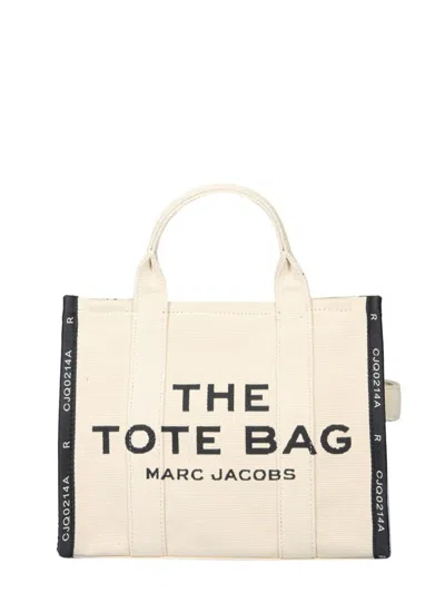 Marc Jacobs Cotton-polyester Blend Tote Bag In Beige