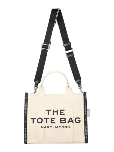 Marc Jacobs Cotton-polyester Blend Tote Bag In Beige