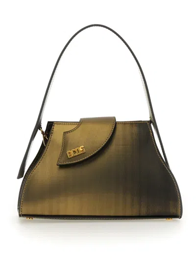 Gcds Comma Shoulder Bag In Black
