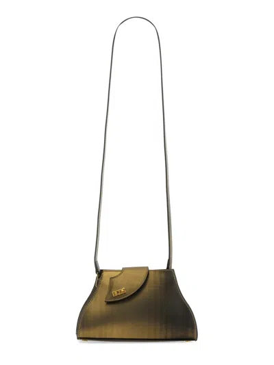 Gcds Comma Shoulder Bag In Black