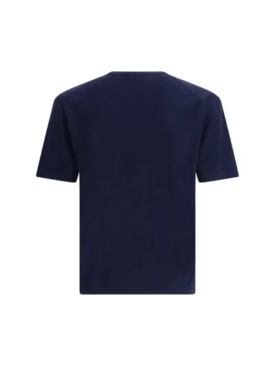 Cruna Cotton Knitted T-shirt In Blue