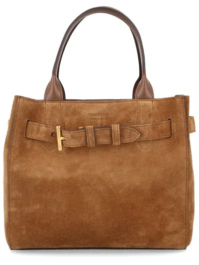 Tom Ford Top Handle Bag In Brown