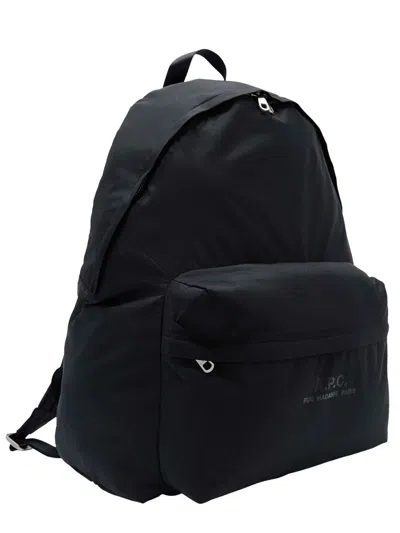 A.p.c. Logo Backpack In Black