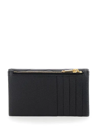 Saint Laurent Cassandre Card Case In Black
