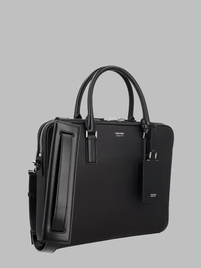 Tom Ford Structured Leather Shoulder Bag In Pattern