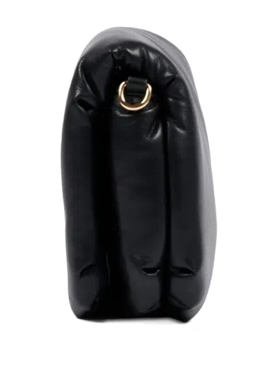 Msgm Eco-leather Shoulder Bag In Black