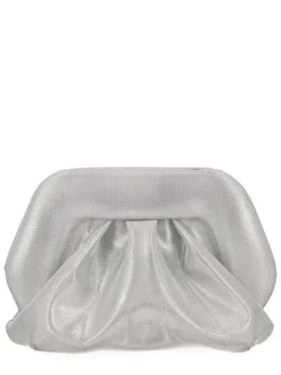 Themoirè Bios Clutch In Silver