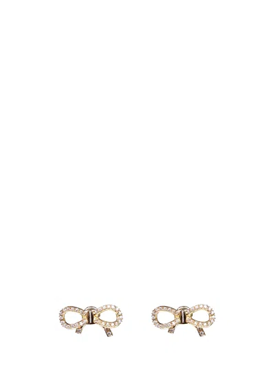 Ferragamo Vara Bow Earrings In Multi